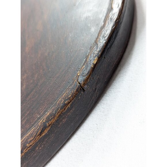 Vintage Farmhouse mirror with Heart shaped Cut out, Large wooden oval hallway - Picture 8 of 8